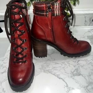 Sam Edelman Stylish Dark Red Women's Boots